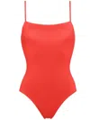 Eres Aquarelle Square-neck Swimsuit In Red