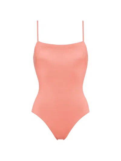 Eres Aquarelle Square-neck Tank Swimsuit In Pink