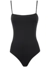 Eres 'acquarelle' Black One-piece Swimsuit With Back Neckline In Black