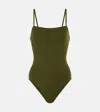 Eres Aquarelle Square-neck Swimsuit In Green