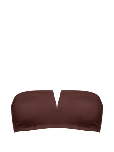 Eres Arcade Bandeau Bikini Top In Brown
