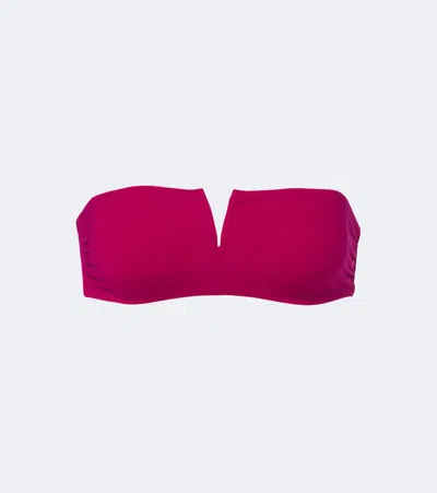 Eres Arcade Strapless Bikini Top In Pink
