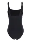 Eres 'arnaque' Black Swimsuit With Front And Rear Square Neck