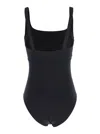 Eres 'arnaque' Black Swimsuit With Front And Rear Square Neck