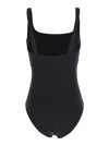 Eres 'arnaque' Black Swimsuit With Front And Rear Square Neck