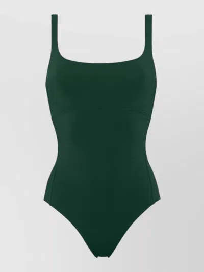 Eres Arnaque One Piece Swimsuit Square Neckline In Green