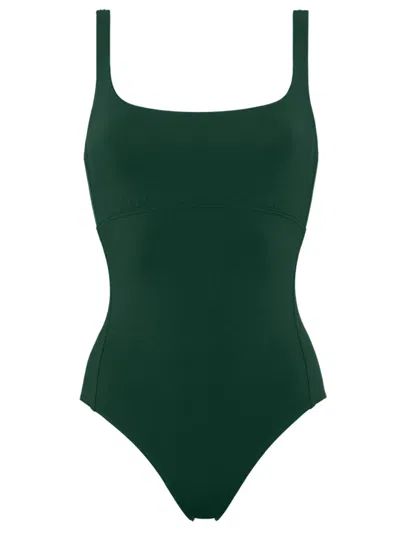 Eres Arnaque One Piece Swimsuit Square Neckline In Green