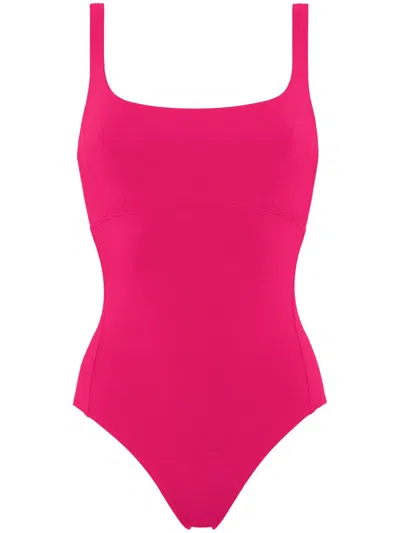 Eres Arnaque Square-neck Swimsuit In Pink