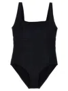 Eres Ribbed Scoop Neckline Wide Straps Swimsuit