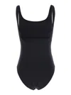 Eres Asia Black One-piece Swimsuit With Back Neckline In Tech Fabric Woman In Black