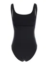 Eres Asia Black One-piece Swimsuit With Back Neckline In Tech Fabric Woman In Black
