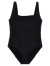 Eres Ribbed Scoop Neckline Wide Straps Swimsuit