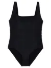 Eres Ribbed Scoop Neckline Wide Straps Swimsuit