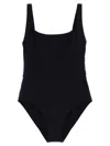 Eres Ribbed Scoop Neckline Wide Straps Swimsuit In Black