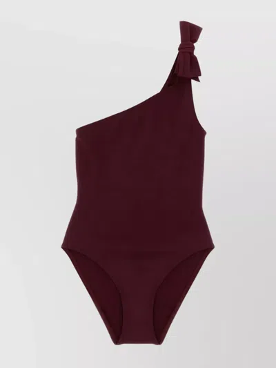 ERES ASYMMETRICAL ONE-SHOULDER SWIMSUIT BOW DETAIL