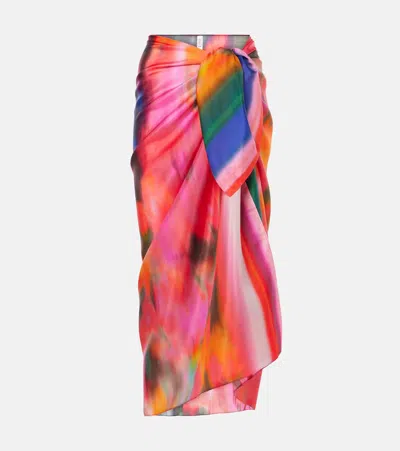 Eres Atmosphere Bore Silk Beach Cover-up In Multicoloured