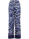 Eres Continent Atoll Printed Cotton And Silk-blend Voile Pants In Blue