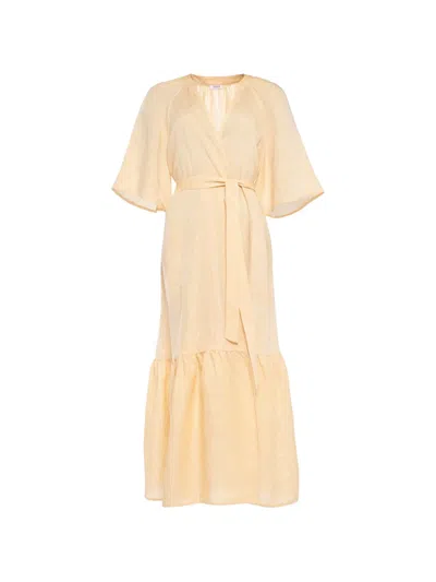 Eres Audacieuse Tie Dress In Neutral