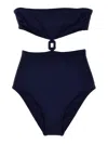 Eres 'marina' Bandeau Swimsuit With Buckle And Cut-out In Blue