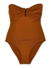Eres 'cassiopee' Strapless One-piece Swimsuit In Brown