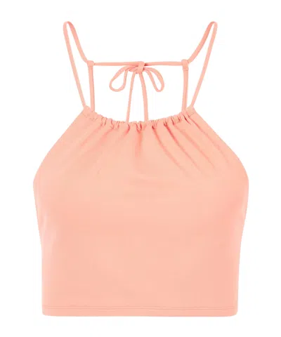 Eres Back-detail Bikini Top In Pink