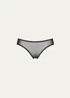 Eres Bambin Low-rise Stretch Tulle Briefs In Noir