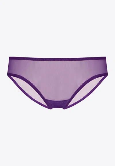 Eres Bambin Transparent Low-waist Briefs In Purple