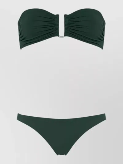 Eres Bandeau Bikini Strapless Top High Cut In Black