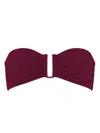 Eres Bandeau Bikini Top In Red
