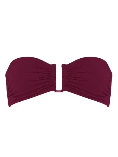 Eres Bandeau Bikini Top In Red