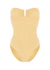 Eres Bandeau One Piece Swimsuit In Yellow In Yellow