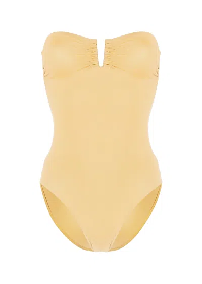 Eres Bandeau One Piece Swimsuit In Yellow