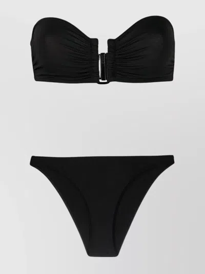 Eres Bandeau Top High-cut Leg Swimwear In Black
