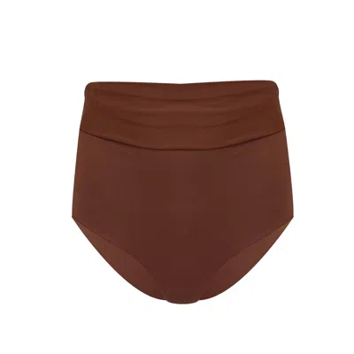 Eres Banded High Waist Bikini Briefs In Brown
