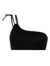 Eres Bass One-shoulder Bikini Top In Black