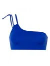 Eres Bass One-shoulder Bikini Top In Blue