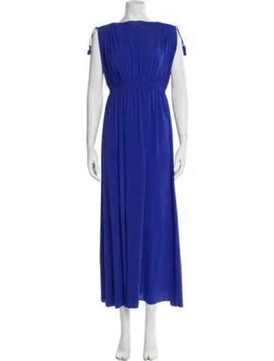 Pre-owned Eres Bateau Neckline Long Dress In Blue