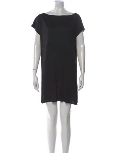 Pre-owned Eres Bateau Neckline Mini Dress In Black