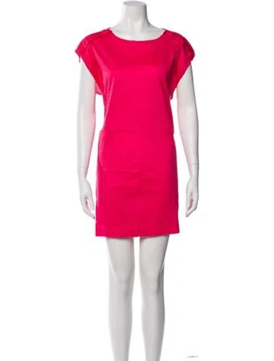 Pre-owned Eres Bateau Neckline Mini Dress In Pink