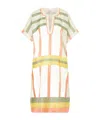 Eres Berlingot Printed Silk-twill Kaftan In Multi