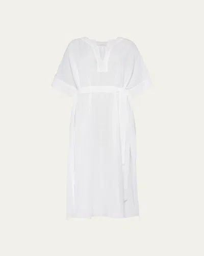 Eres Bibi Belted Kaftan Maxi Dress In White