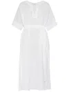 Eres Bibi Linen Kaftan Dress In White