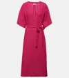 Eres Bibi Linen Midi Dress In Pink