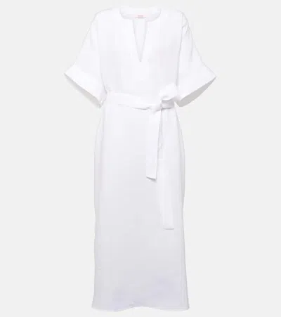 Eres Bibi Linen Midi Dress In White