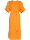 Eres Bibi Linen Kaftan Coverup In 橘色