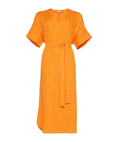 Eres Bibi Midi Dress In Orange