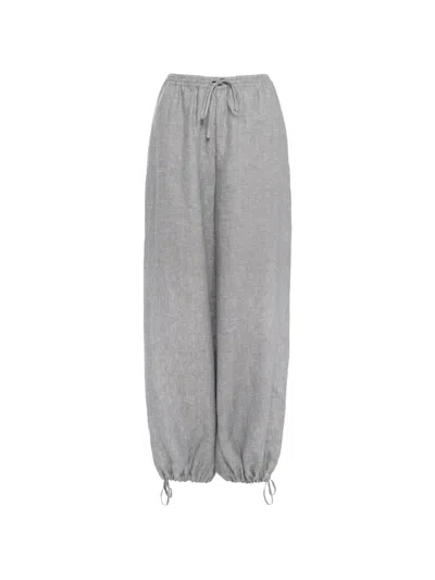 Eres Bienheureux Drawstring-fastening Trousers In Gray