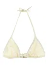 Eres Triangle Halter Neck Bikini Top With Ruched Detailing In Neutral
