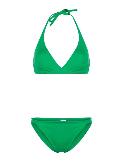 Eres Triangle Top Bikini In Green