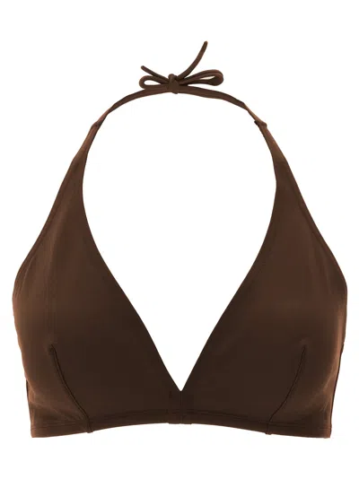 Eres Halter Bikini Top In Animal Print